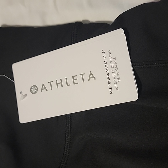 Athleta Ace Tennis Skort 15.5. NWT. Black size XXS - Picture 7 of 10